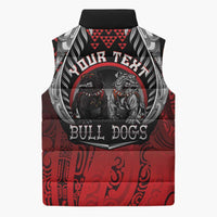 Aotearoa Bulldog Personalised Sleeveless Puffer Jacket Maori Kowhaiwhai Motif - Polynesian Pride