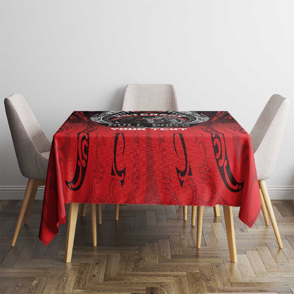 Aotearoa Bulldog Personalised Tablecloth Maori Kowhaiwhai Motif LT9 - Polynesian Pride