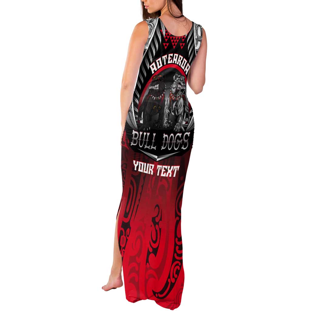 Aotearoa Bulldog Personalised Tank Maxi Dress Maori Kowhaiwhai Motif