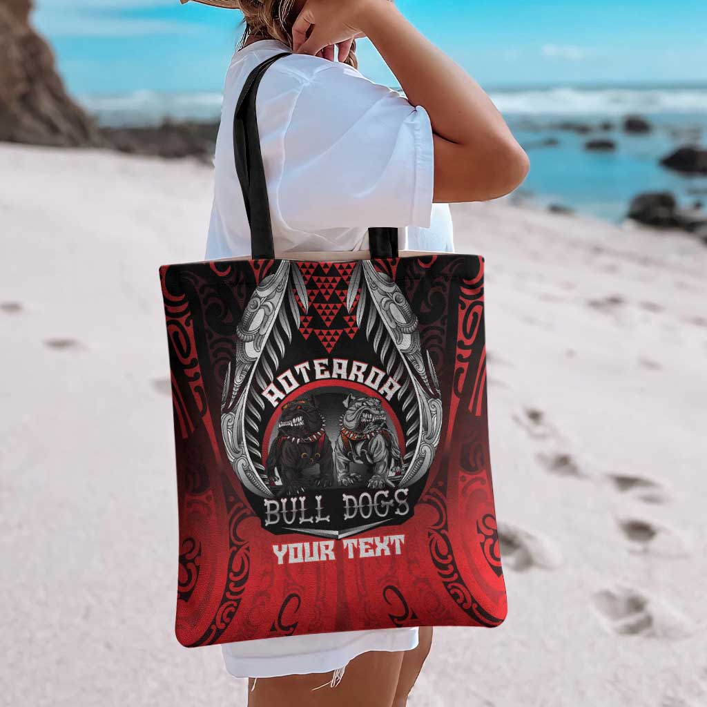 Aotearoa Bulldog Personalised Tote Bag Maori Kowhaiwhai Motif - Polynesian Pride