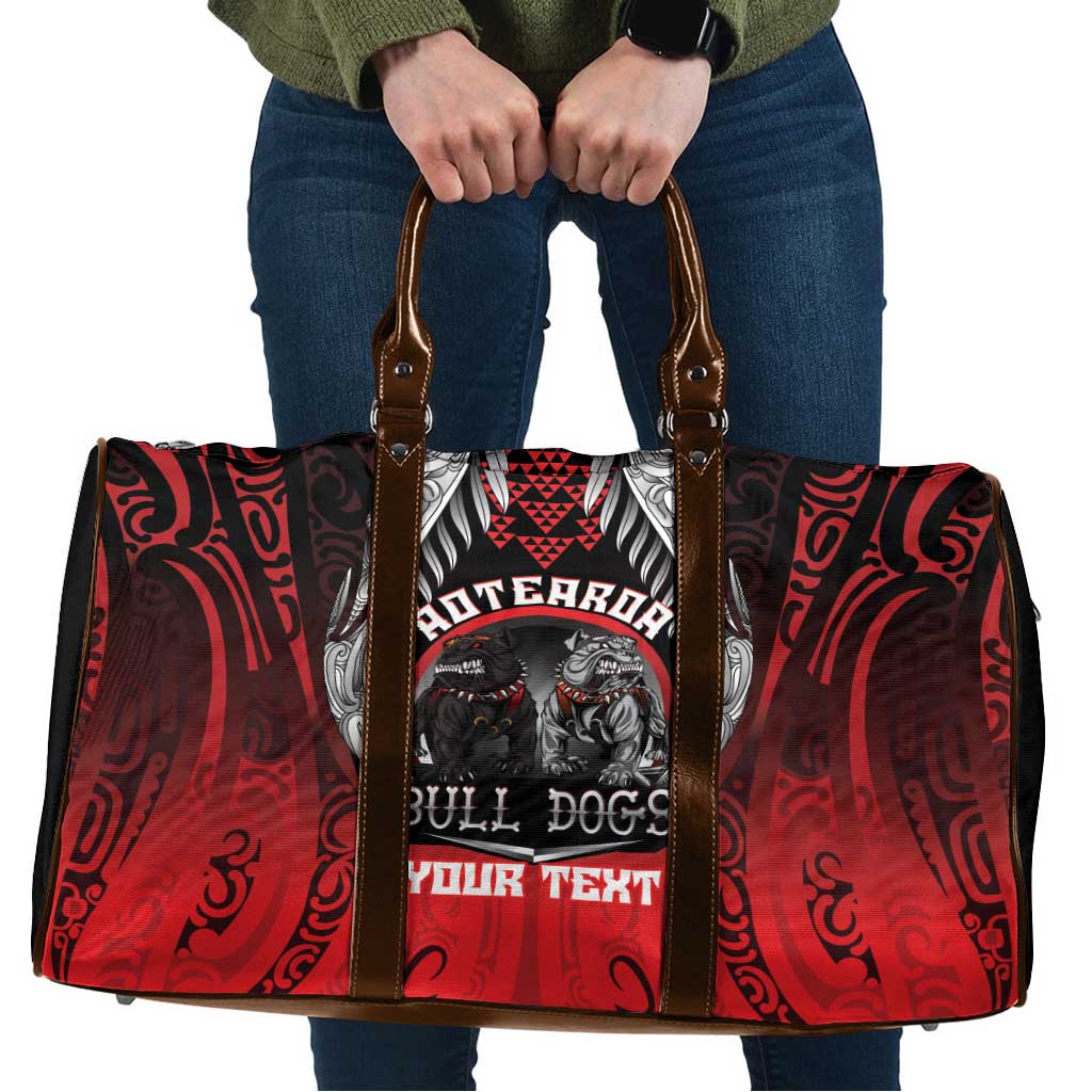 Aotearoa Bulldog Personalised Travel Bag Maori Kowhaiwhai Motif - Polynesian Pride