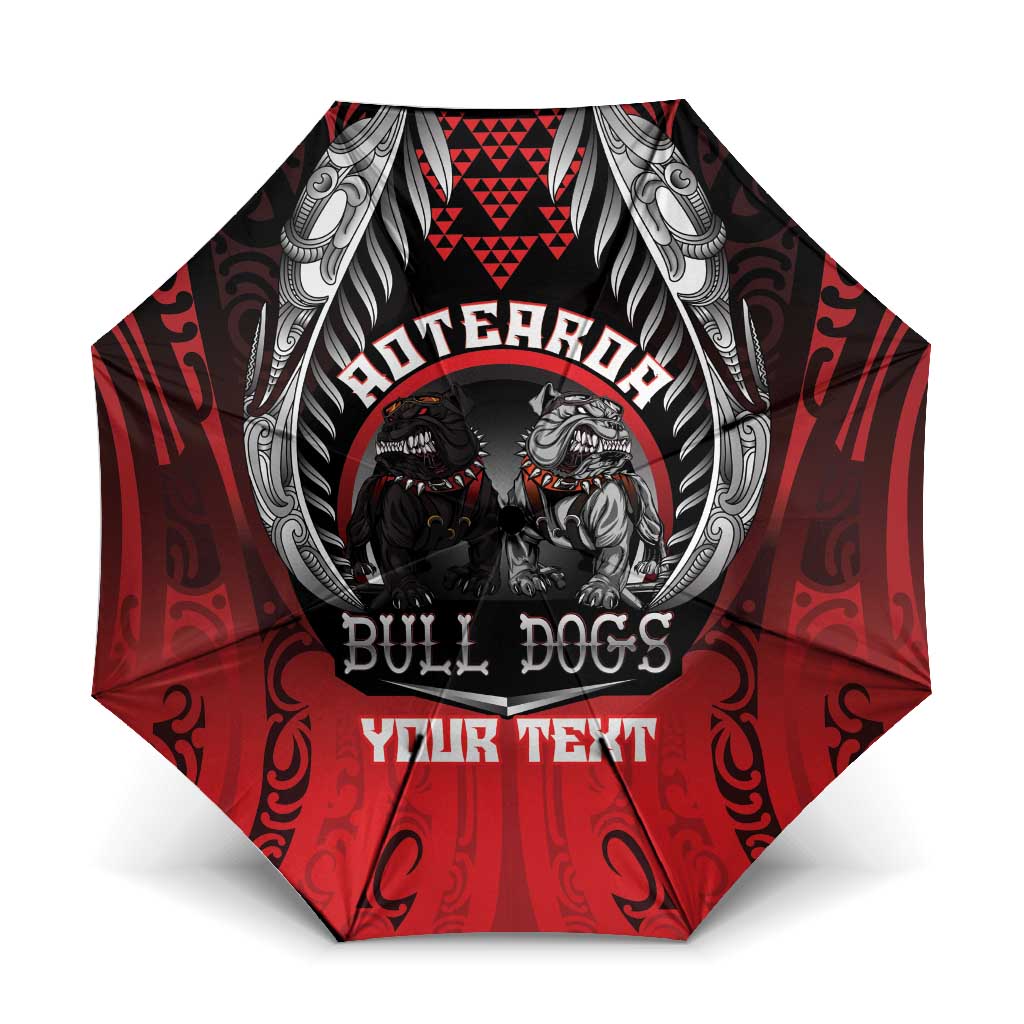 Aotearoa Bulldog Personalised Umbrella Maori Kowhaiwhai Motif - Polynesian Pride