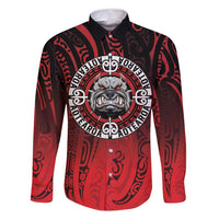 Aotearoa Bulldog Family Matching Summer Maxi Dress and Hawaiian Shirt New Zealand Kowhaiwhai Tribal