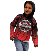 Aotearoa Bulldog Kid Hoodie New Zealand Kowhaiwhai Tribal