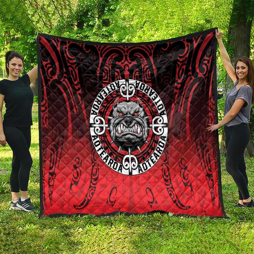 Aotearoa Bulldog Quilt New Zealand Kowhaiwhai Tribal