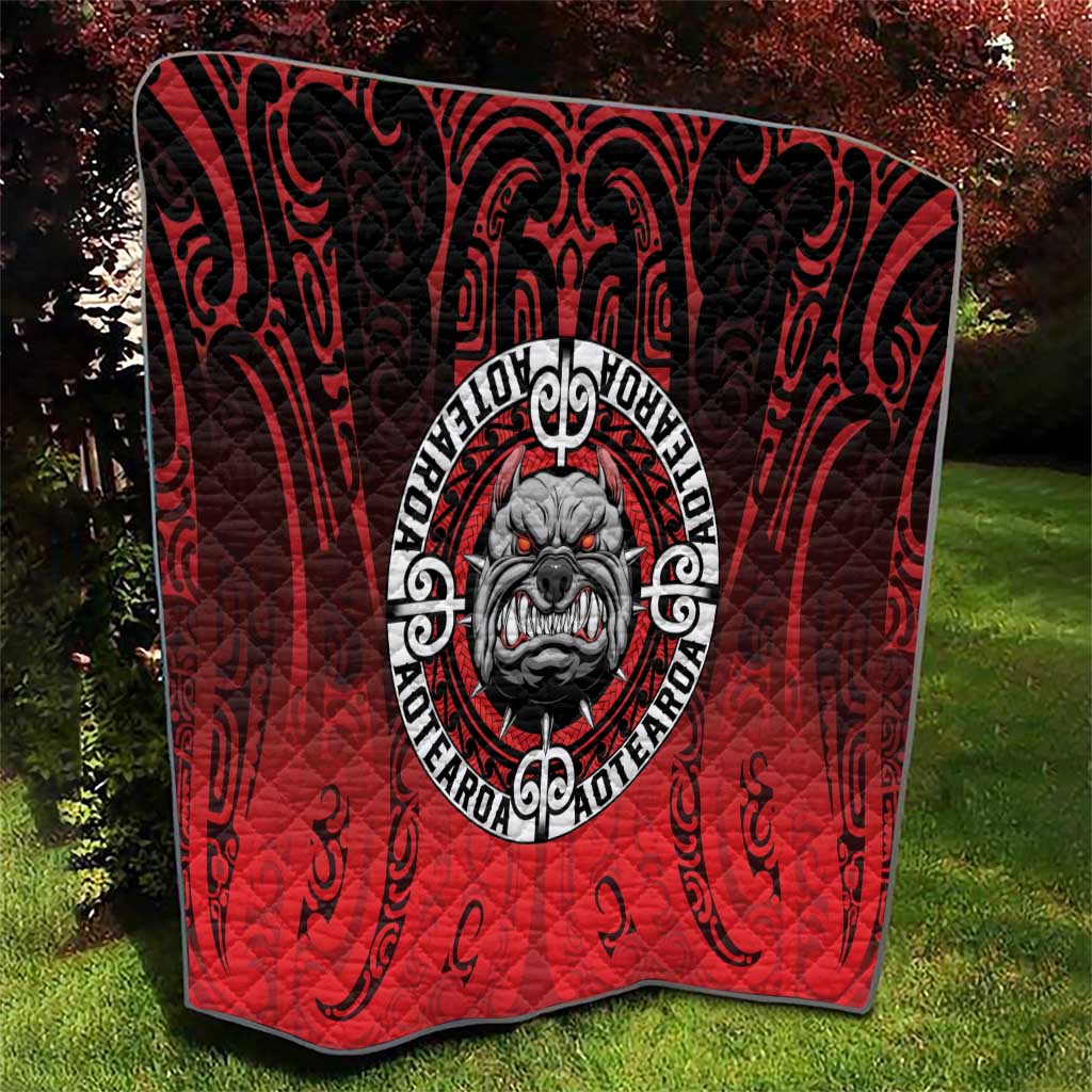 Aotearoa Bulldog Quilt New Zealand Kowhaiwhai Tribal