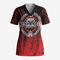 Aotearoa Bulldog Scrub Top New Zealand Kowhaiwhai Tribal - Polynesian Pride