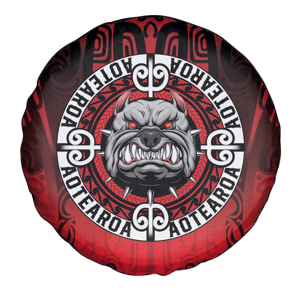 Aotearoa Bulldog Spare Tire Cover New Zealand Kowhaiwhai Tribal
