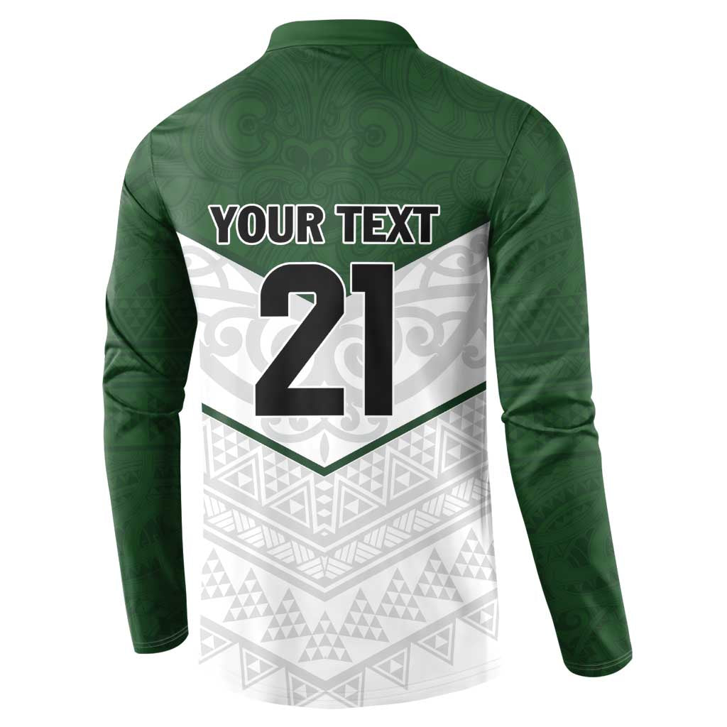 Custom New Zealand Maori Niho Taniwha Button Sweatshirt