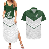 Custom New Zealand Maori Niho Taniwha Couples Matching Summer Maxi Dress and Hawaiian Shirt