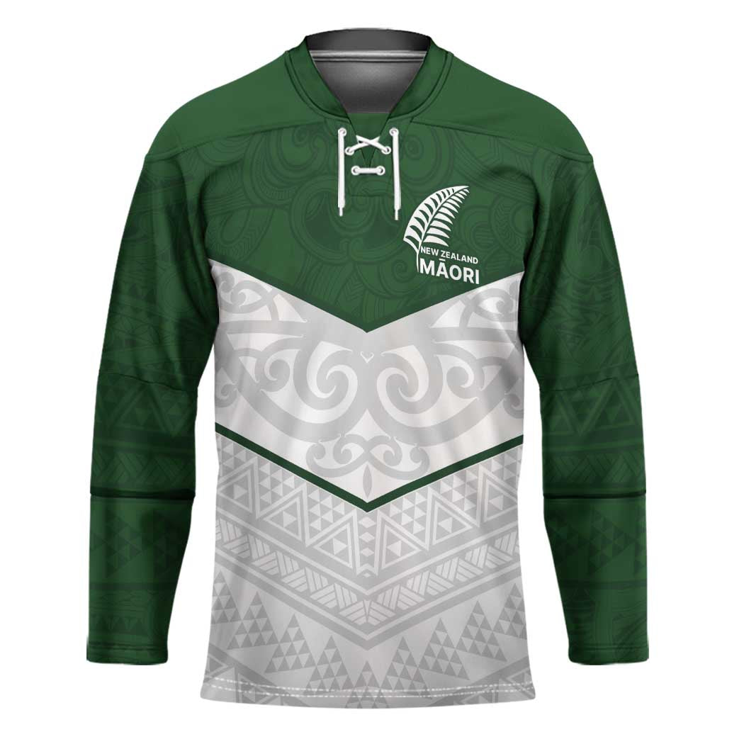 Custom New Zealand Maori Niho Taniwha Hockey Jersey - Polynesian Pride