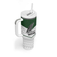 Custom New Zealand Maori Niho Taniwha Tumbler With Handle