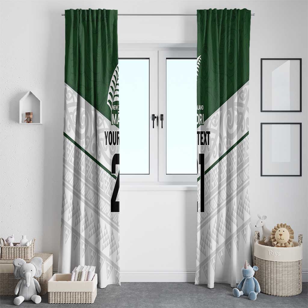 Custom New Zealand Maori Niho Taniwha Window Curtain