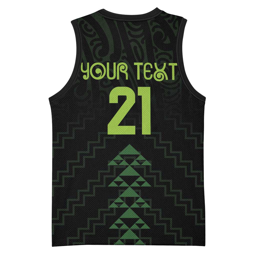 Custom New Zealand Maori Koru Koiri Motif Basketball Jersey - Polynesian Pride