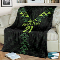 Custom New Zealand Maori Koru Koiri Motif Blanket