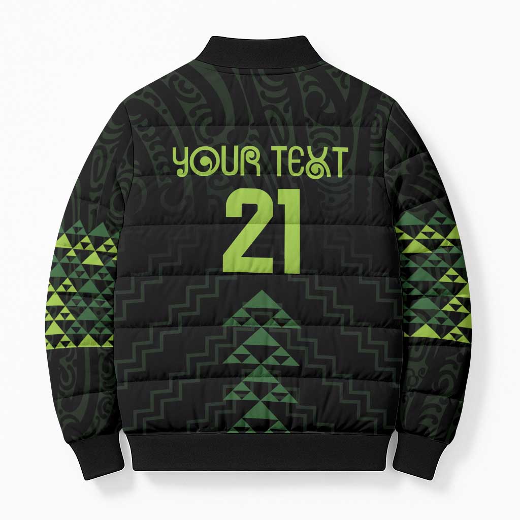 Custom New Zealand Maori Koru Koiri Motif Bomber Puffer Jacket - Polynesian Pride