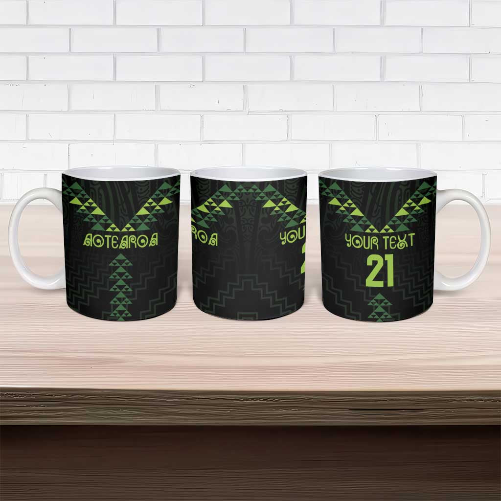 Custom New Zealand Maori Koru Koiri Motif Ceramic Mug - Polynesian Pride