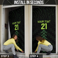 Custom New Zealand Maori Koru Koiri Motif Door Cover - Polynesian Pride