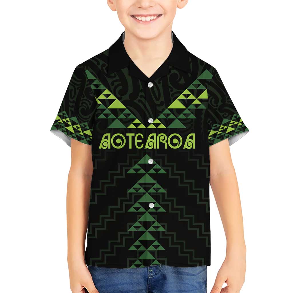 Custom New Zealand Maori Koru Koiri Motif Family Matching Short Sleeve Bodycon Dress and Hawaiian Shirt