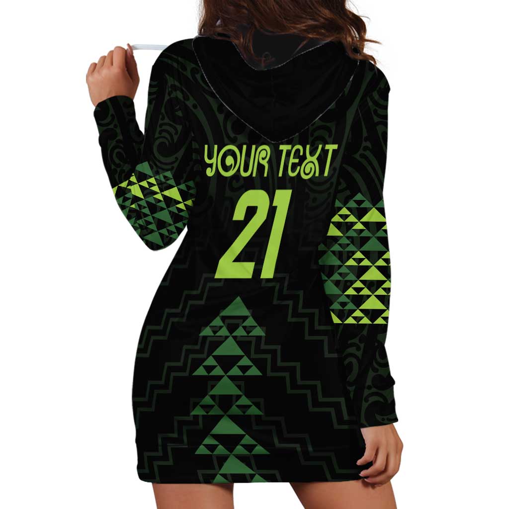 Custom New Zealand Maori Koru Koiri Motif Hoodie Dress