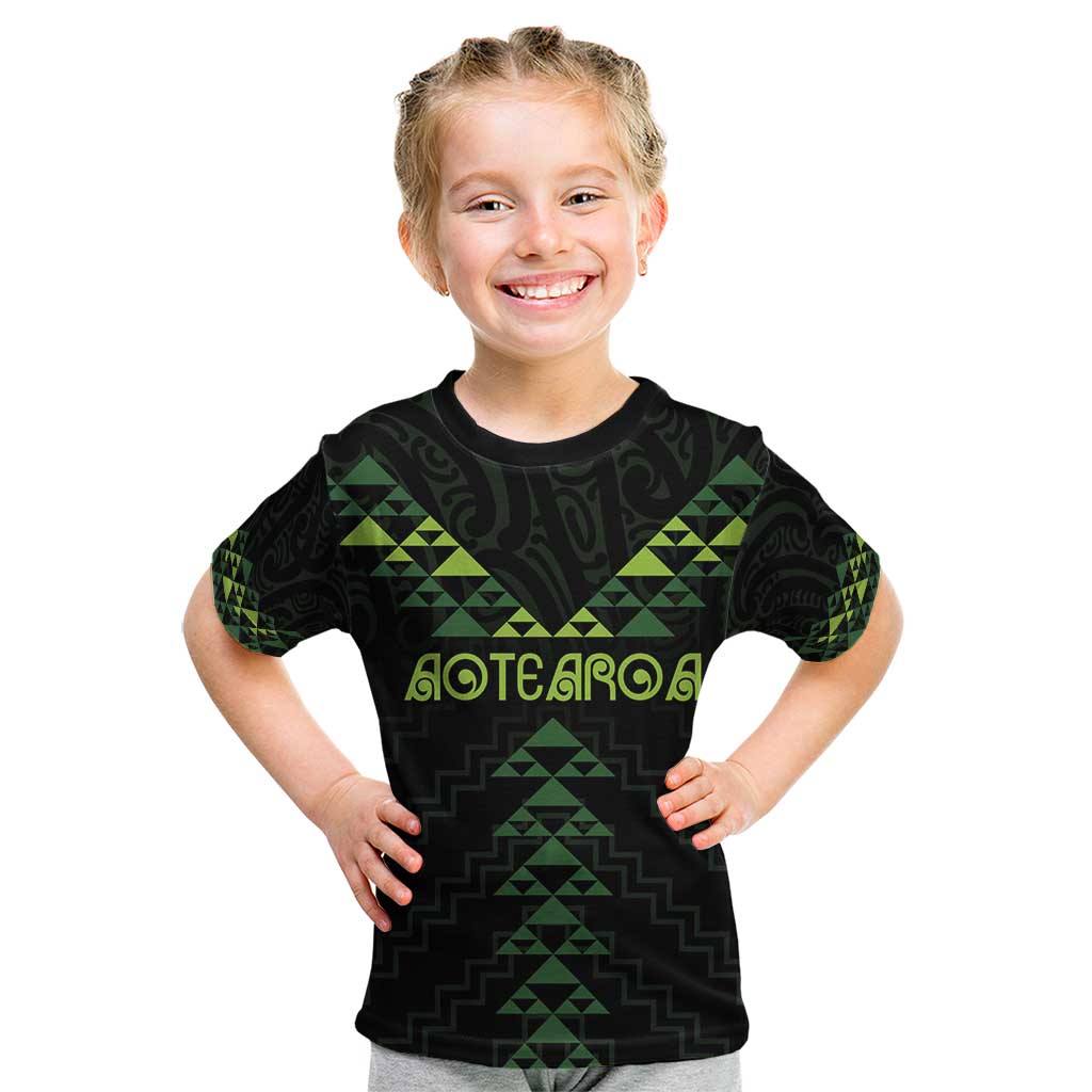 Custom New Zealand Maori Koru Koiri Motif Kid T Shirt