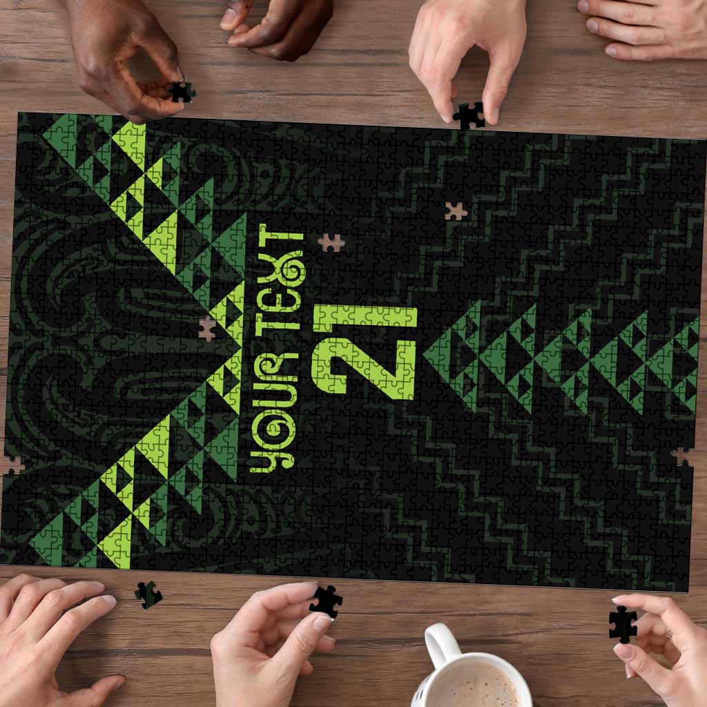 Custom New Zealand Maori Koru Koiri Motif Puzzle - Polynesian Pride