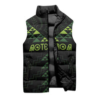 Custom New Zealand Maori Koru Koiri Motif Sleeveless Puffer Jacket - Polynesian Pride