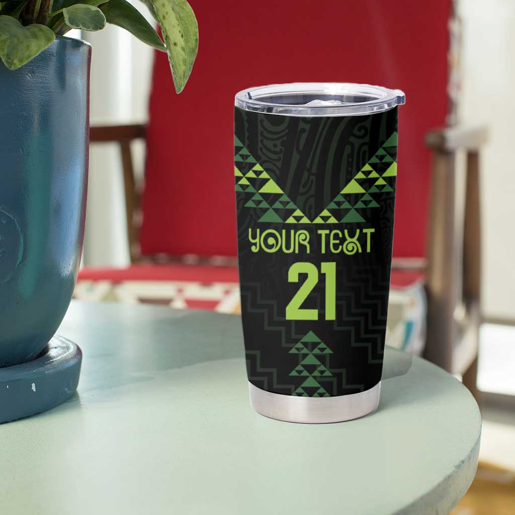 Custom New Zealand Maori Koru Koiri Motif Tumbler Cup