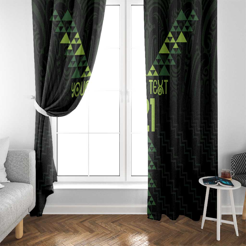 Custom New Zealand Maori Koru Koiri Motif Window Curtain
