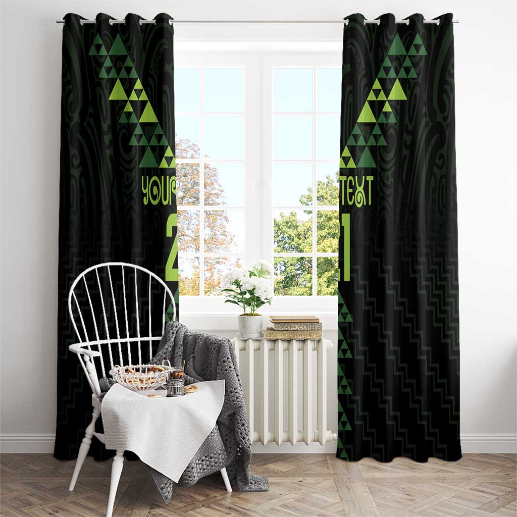 Custom New Zealand Maori Koru Koiri Motif Window Curtain