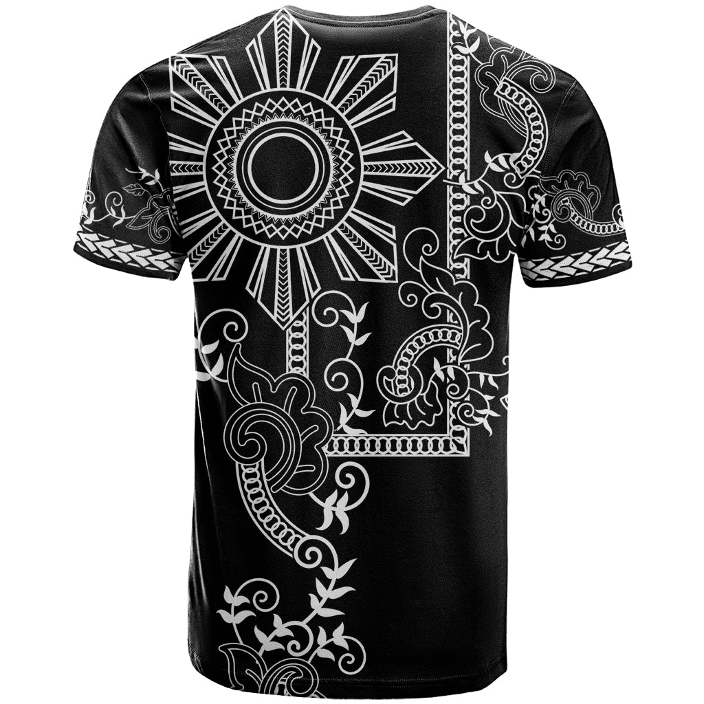 Filipino Sun Tribal Tattoo T Shirt Philippines Inspired Barong Simple Black