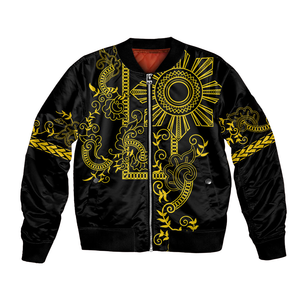 Filipino Sun Tribal Tattoo Bomber Jacket Philippines Inspired Barong Simple Gold