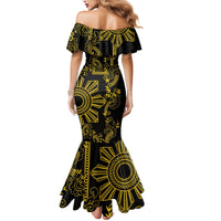 Filipino Sun Tribal Tattoo Mermaid Dress Philippines Inspired Barong Simple Gold