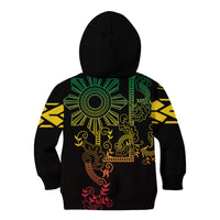 Filipino Sun Tribal Tattoo Kid Hoodie Philippines Inspired Barong Reggae Art