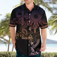 Filipino Sun Tribal Tattoo Hawaiian Shirt Philippines Inspired Barong Pink Art