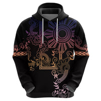 Filipino Sun Tribal Tattoo Hoodie Philippines Inspired Barong Pink Art