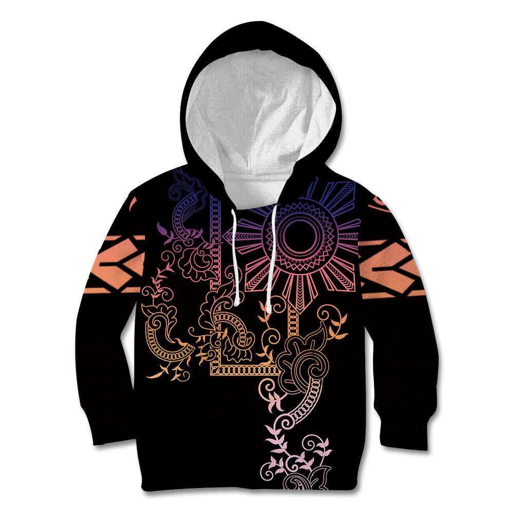 Filipino Sun Tribal Tattoo Kid Hoodie Philippines Inspired Barong Pink Art