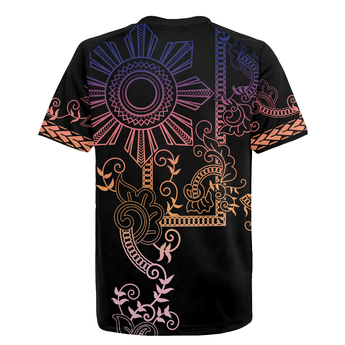 Filipino Sun Tribal Tattoo Rugby Jersey Philippines Inspired Barong Pink Art