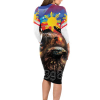 Philippines Lion and Eagle 1898 Long Sleeve Bodycon Dress Pilipinas Maligayang Araw ng Kalayaan