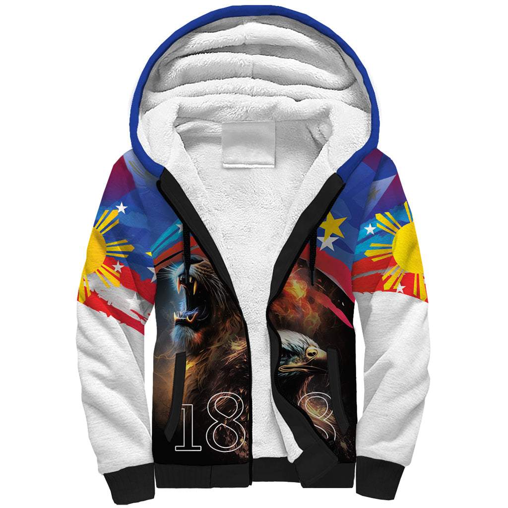 Philippines Lion and Eagle 1898 Sherpa Hoodie Pilipinas Maligayang Araw ng Kalayaan