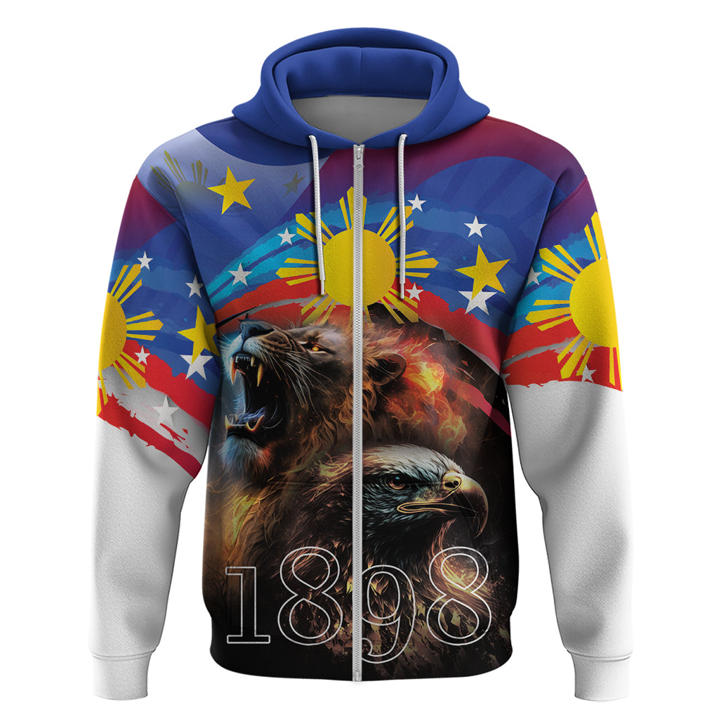 Philippines Lion and Eagle 1898 Zip Hoodie Pilipinas Maligayang Araw ng Kalayaan