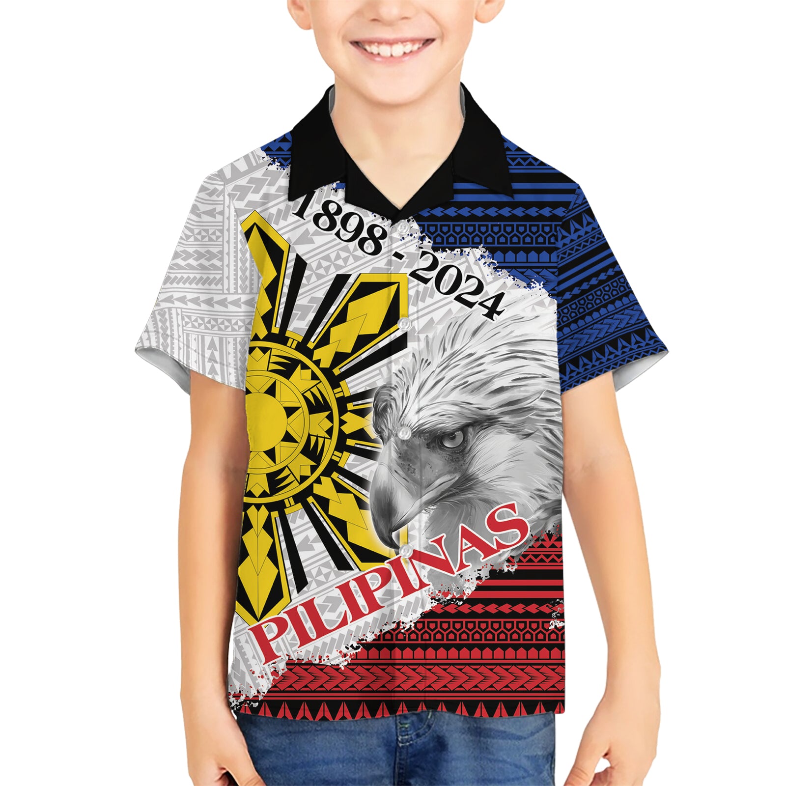 Philippines 126th Independence Day Kid Hawaiian Shirt Pilipinas Hunyo 12 Maligayang Araw ng Kalayaan