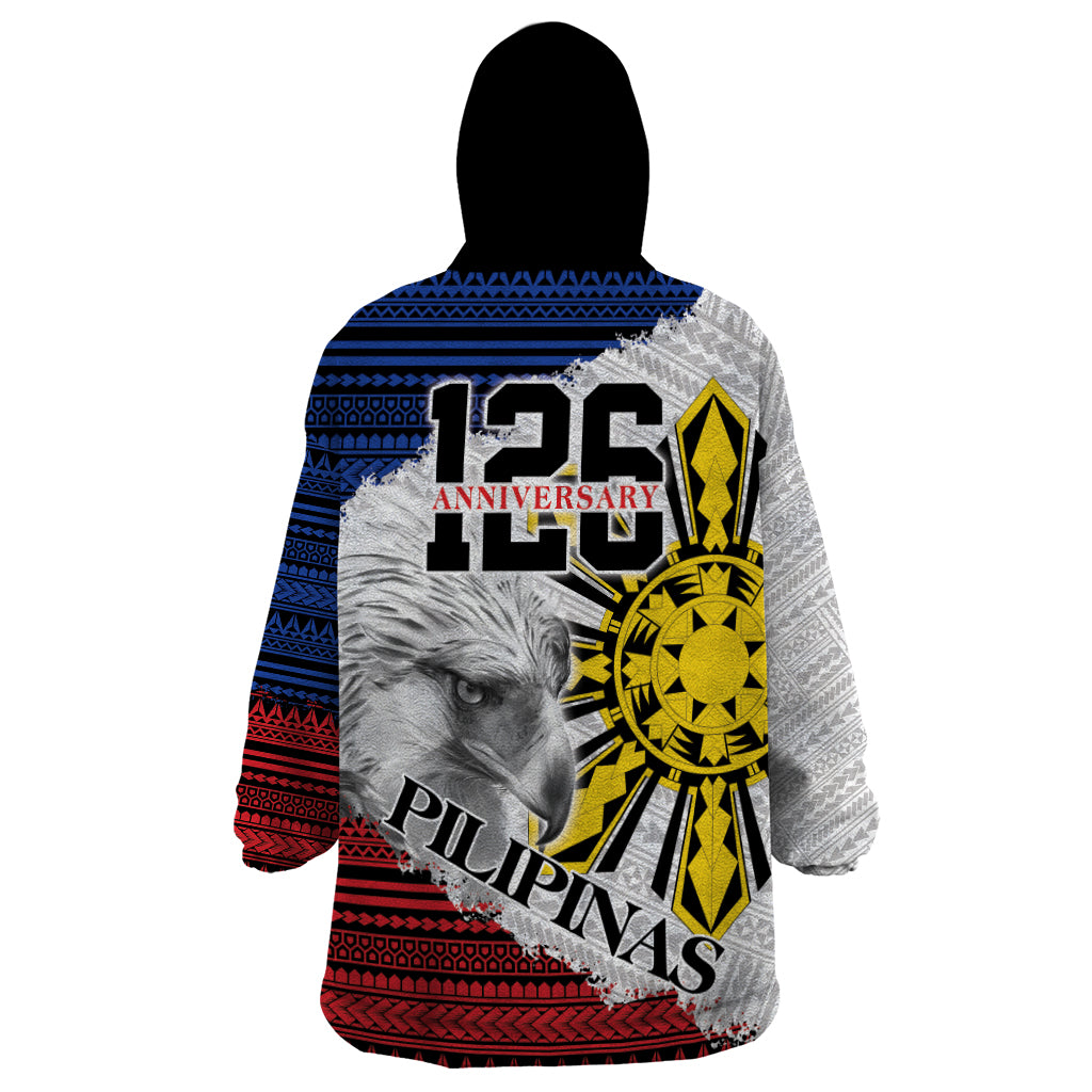 Philippines 126th Independence Day Wearable Blanket Hoodie Pilipinas Hunyo 12 Maligayang Araw ng Kalayaan