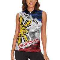 Philippines 126th Independence Day Women Sleeveless Polo Shirt Pilipinas Hunyo 12 Maligayang Araw ng Kalayaan