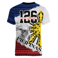 Philippines 126th Independence Day Women V-Neck T-Shirt Pilipinas Hunyo 12 Maligayang Araw ng Kalayaan