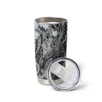 Pacific Beauty Girl Tumbler Cup Black Polyneisan Tribal Vintage Motif