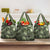 Pacific Beauty Girl Grocery Bag Green Polyneisan Tribal Vintage Motif