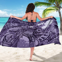 Pacific Beauty Girl Sarong Violet Polyneisan Tribal Vintage Motif LT9 - Polynesian Pride