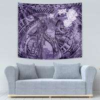 Pacific Beauty Girl Tapestry Violet Polyneisan Tribal Vintage Motif LT9 - Polynesian Pride