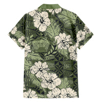 Tongan Kupesi Ngatu Hibiscus Vintage Motif Family Matching Tank Maxi Dress and Hawaiian Shirt